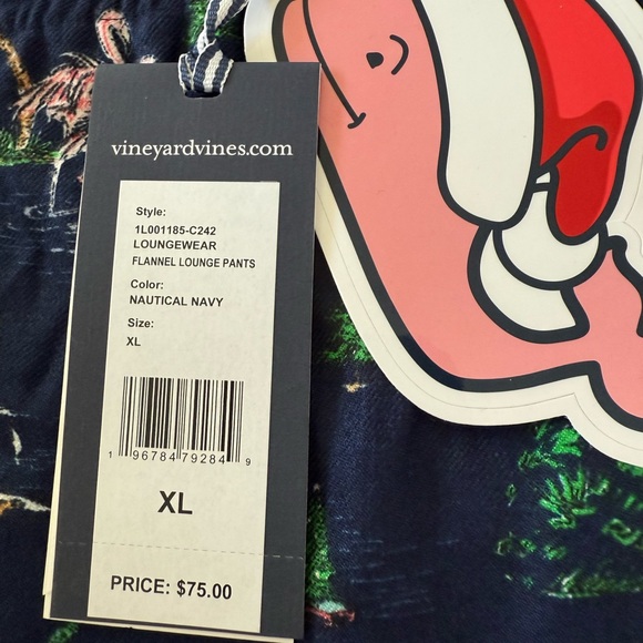 Vineyard Vines Festive Christmas Navy Pajama Pants - Picture 7 of 7